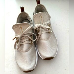 New Balance Cream Slip-on Sneakers